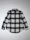 Polo Ralph Lauren Black & White Plaid Flannel Shirt – Sequin Logo,(L)