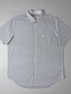 Lacoste Regular Fit Grey Micro-Check Short Sleeve Button-Up Shirt (XL)