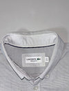 Lacoste Regular Fit Grey Micro-Check Short Sleeve Button-Up Shirt (XL)