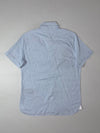 Tommy Hilfiger Slim Fit Blue Micro-Check Short Sleeve Shirt (S)