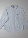 Ralph Lauren Blue & White Striped Oxford Button-Down Shirt (XS)