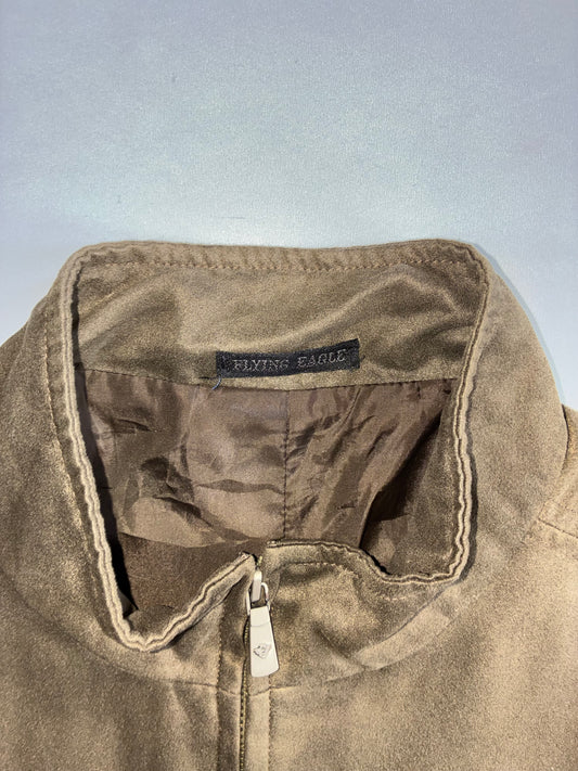 Flying Eagle | Suede Harrington Jacket Brown | (M)