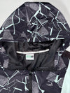 Puma Black Abstract Graphic Full-Zip Hooded Windbreaker Jacket (S)