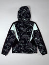 Puma Black Abstract Graphic Full-Zip Hooded Windbreaker Jacket (S)
