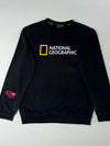 National Geographic Black Logo Sweatshirt with Embroidered (S)