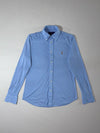 Ralph Lauren Knit Oxford Sky Blue Long Sleeve Button-Down Shirt (S)
