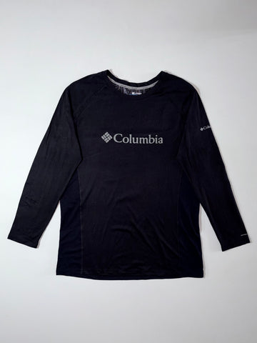 Columbia Omni-Wick Black Performance Long Sleeve Logo T-Shirt (XL)