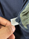 Adidas Navy Blue & Grey 3-Stripes Performance Polo Shirt (XL)