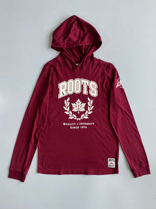 Roots | Athletics Hooded Longsleeve Tee Maroon | (M)