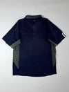 Adidas Navy Blue & Grey 3-Stripes Performance Polo Shirt (XL)