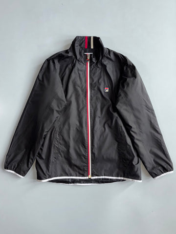 Fila | Stripe Collar Windbreaker Black | (L/XL)