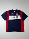 Napoleone LAN 55 Motors Triumph Racing Navy & Red Graphic T-Shirt (2XL)