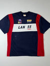 Napoleone LAN 55 Motors Triumph Racing Navy & Red Graphic T-Shirt (2XL)