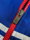 Adidas Blue 3-Stripes Hooded Windbreaker Jacket (M)