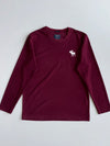 Abercrombie & Fitch Muscle Fit Long Sleeve Tee Maroon (M)