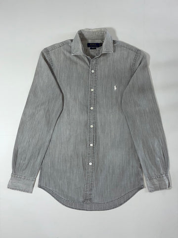 Polo Ralph Lauren Grey Denim Chambray Slim Fit Shirt Women’s (S)