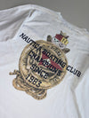 Nautica Crest Logo Pocket Long Sleeve Tee White Small (M)