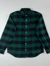 Gap Green & Black Buffalo Check Flannel Shirt (L)