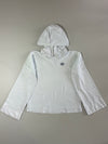 Adidas Originals White Cropped Hooded Long Sleeve Top Women’s (M)