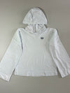 Adidas Originals White Cropped Hooded Long Sleeve Top Women’s (M)