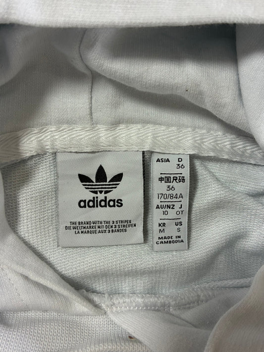 Adidas Originals White Cropped Hooded Long Sleeve Top Women’s (M)
