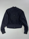 Adidas Black Windbreaker Cropped Bomber Jacket  (S)