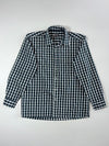 Dyu Dyu High Fashion Green Plaid Cotton Shirt (M)