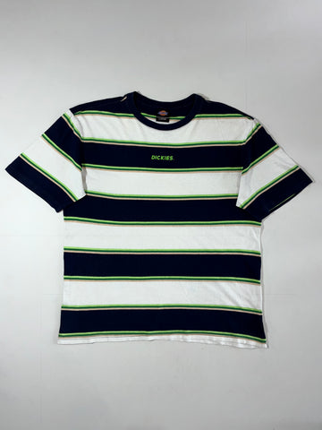 Dickies Navy Multicolor Striped T-Shirt  (XL)