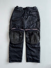 Hein Gericke Leather Panel Motorcycle Pants Black knee padded (L:41 W:38)