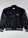 Fila Black Satin Bomber Jacket with Logo Taping Women’s (S)