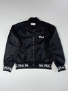 Fila Black Satin Bomber Jacket with Logo Taping Women’s (S)