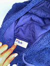 Fila Sherpa Fleece Hoodie Navy Blue  (M)