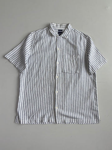 Gap Made With Linen Striped Short Sleeve Shirt (M/L)