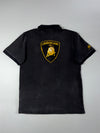Lamborghini Embroidered Bull Logo Polo – Black  (L)