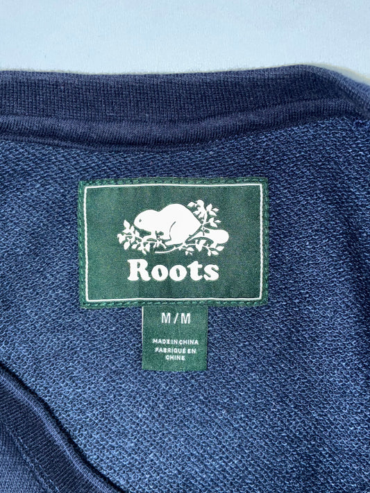 Roots | Patch Logo Crewneck Sweatshirt Navy | (S)