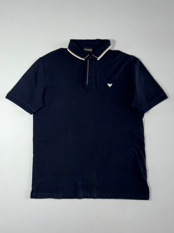 Emporio Armani Tipped Collar Polo – Navy (XL)