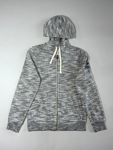 Reebok Space-Dye Full-Zip Hoodie – Grey Melange (S)