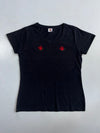 Fruit of the Loom | Rose Patch Tee BlackWomens  | (M)
