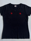 Fruit of the Loom | Rose Patch Tee BlackWomens  | (M)