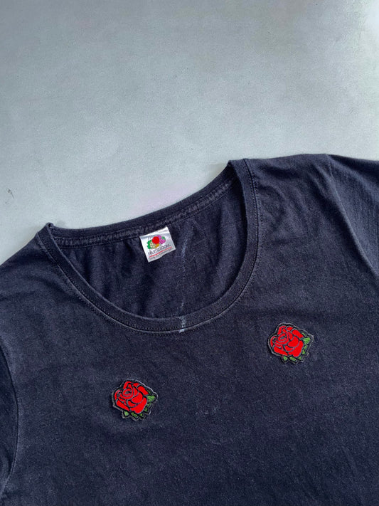 Fruit of the Loom | Rose Patch Tee BlackWomens  | (M)