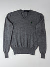 Polo Ralph Lauren V-Neck Wool Sweater – Grey (S)