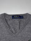 Polo Ralph Lauren V-Neck Wool Sweater – Grey (S)