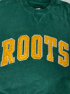 Roots Spellout Embroidered Crewneck Sweatshirt – Forest Green  (L)