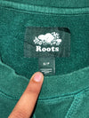 Roots Spellout Embroidered Crewneck Sweatshirt – Forest Green  (L)