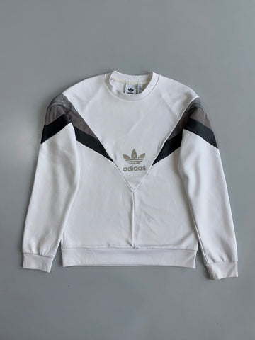 Adidas | Colorblock Crewneck Sweatshirt White | (M)