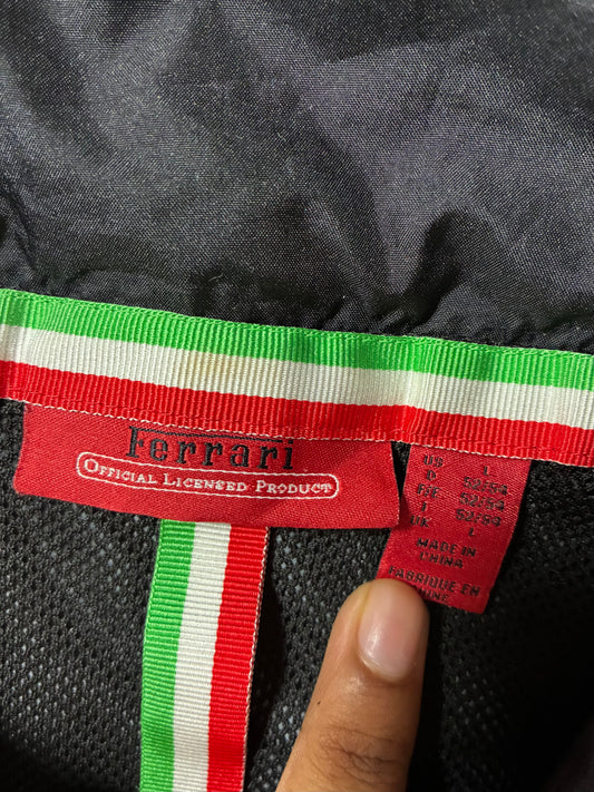 Ferrari Official Licensed Windbreaker Jacket – Black ( XL)