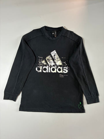 Adidas Graphic Print Long Sleeve Tee – Black (M)