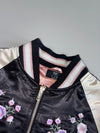 F&F Satin Floral Embroidered Souvenir Bomber Jacket (S)