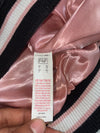 F&F Satin Floral Embroidered Souvenir Bomber Jacket (S)