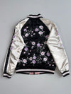 F&F Satin Floral Embroidered Souvenir Bomber Jacket (S)